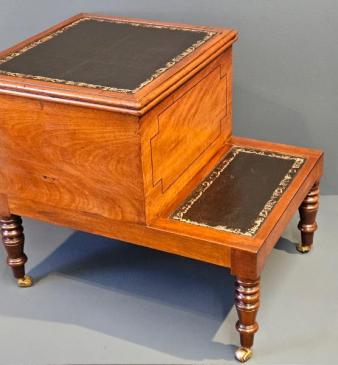 Early Victorian Mahogany Library Steps 