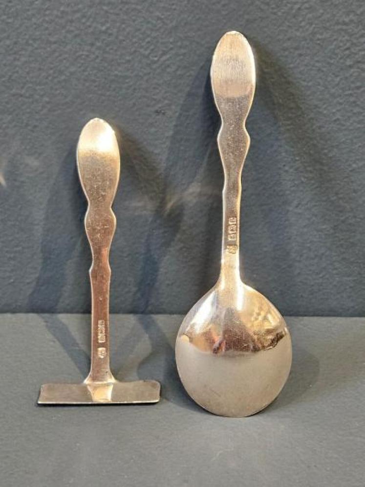 Little Boy Blue Silver Pusher and Spoon  - Image 4