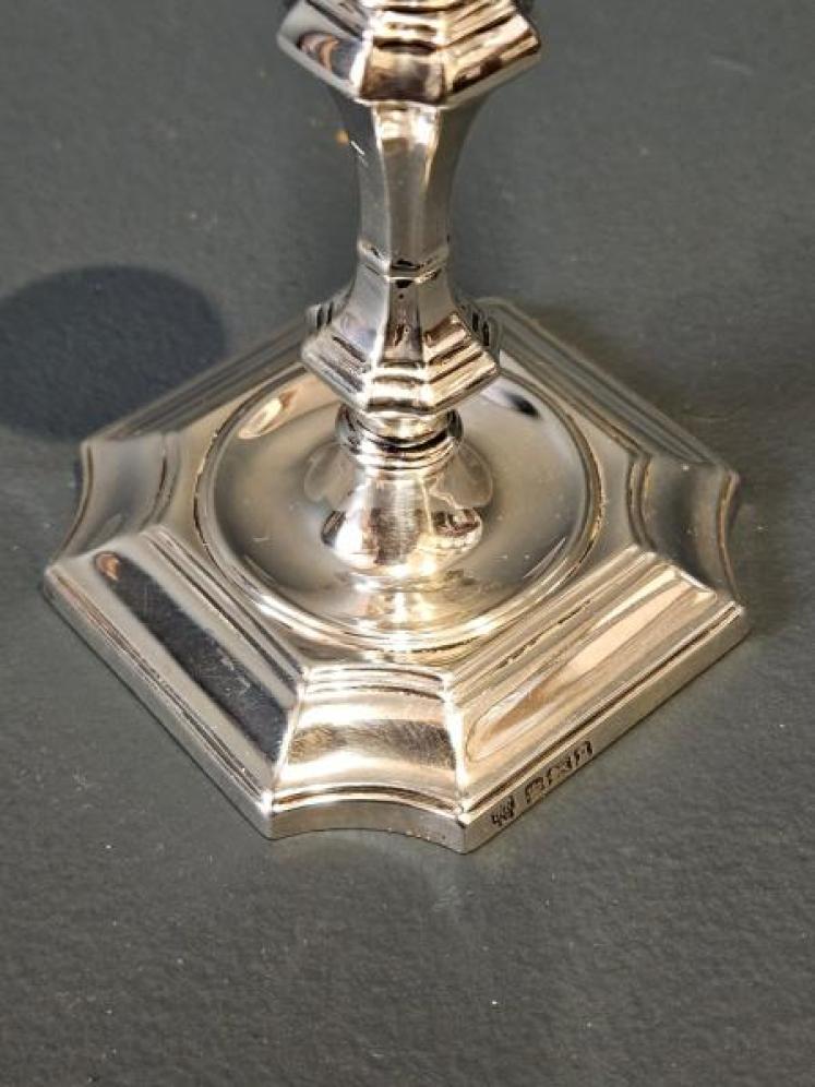 Edwardian Silver Taper Candlestick - Image 2