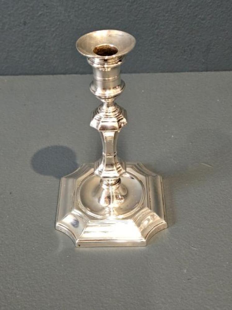 Edwardian Silver Taper Candlestick - Image 4