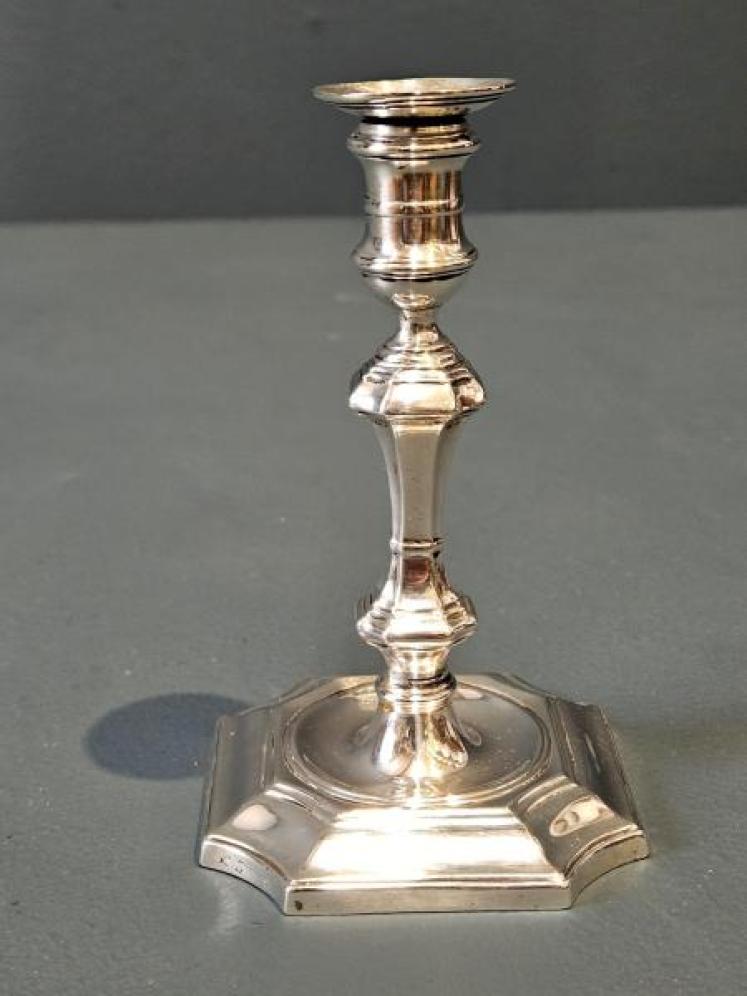 Edwardian Silver Taper Candlestick - Image 5