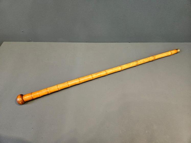Unusual Edwardian Bamboo Cane With Internal Measuring Stick - Image 1