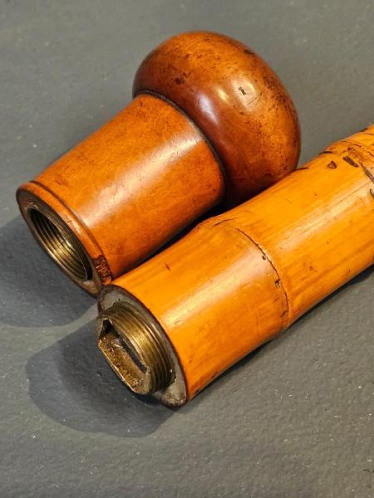 Unusual Edwardian Bamboo Cane With Internal Measuring Stick - Image 5