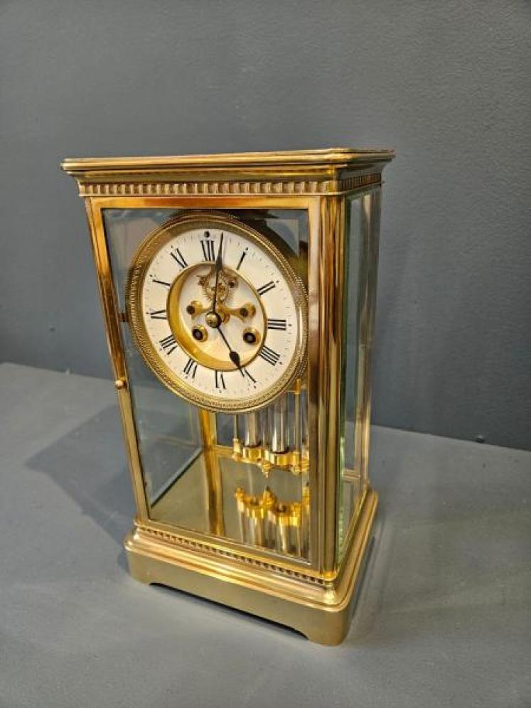 Victorian Four Glass Mantel Clock  - Image 2
