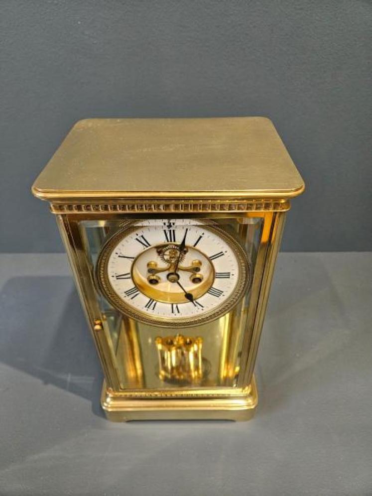 Victorian Four Glass Mantel Clock  - Image 3