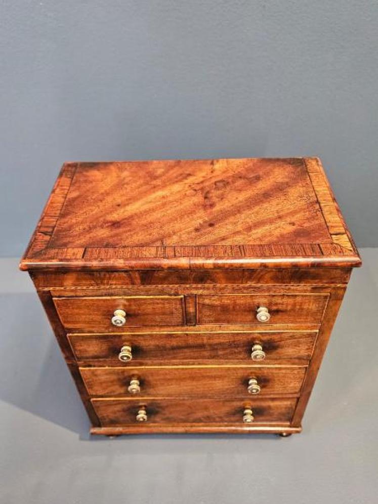 Early Victorian Miniature Chest of Drawers - Image 6
