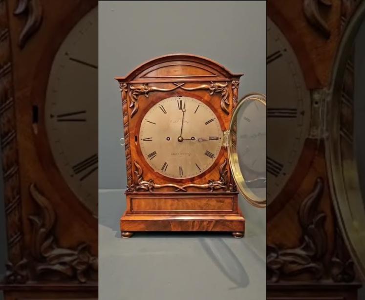 William IV Double Fusee Bracket Clock - Video