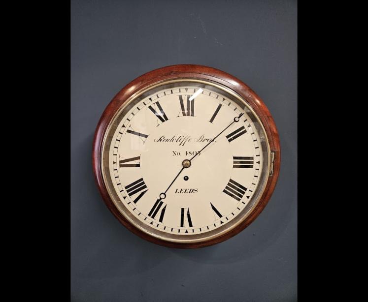 Victorian Mahogany Single Fusee Wall Clock with Hour Strike - Video