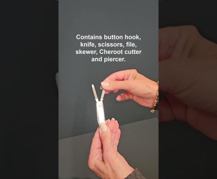Levi & Salaman Silver Pen Knife and Cheroot Cutter - Video