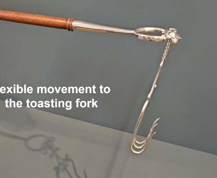 Rare Scottish Silver Toasting Fork - Video