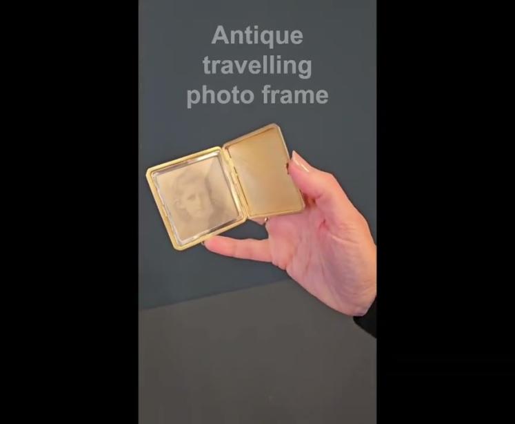 Engine Turned Silver Travelling Photo Frame - Video