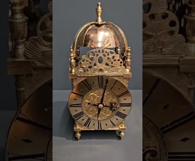 Victorian Double Fusee Lantern Clock - Video