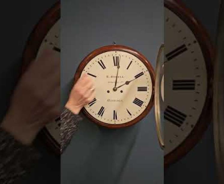 Early Victorian Double Fusee 12" Dial Clock - Video