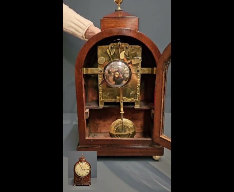 Regency Mahogany Double Fusee Bracket Clock - Video