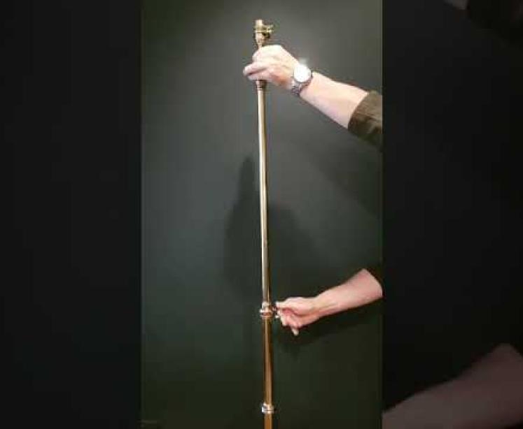 Edwardian Brass and Copper Trimmed Lamp Standard - Video