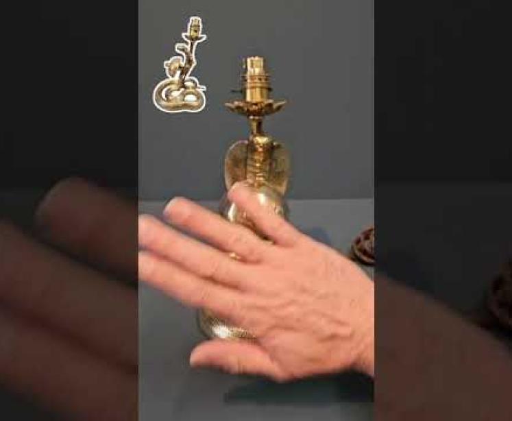 Unusual Edwardian Serpent Table Lamp and Counter Bell - Video