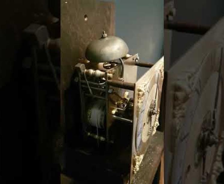 Early Victorian Walnut Verge Escapement Grandmother Clock - Video