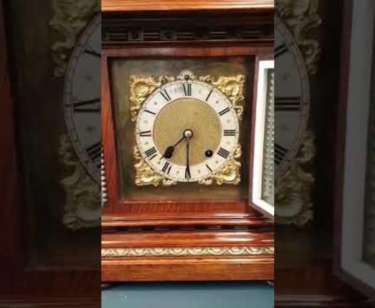 Victorian Walnut Ting-Tang Bracket Clock - Video