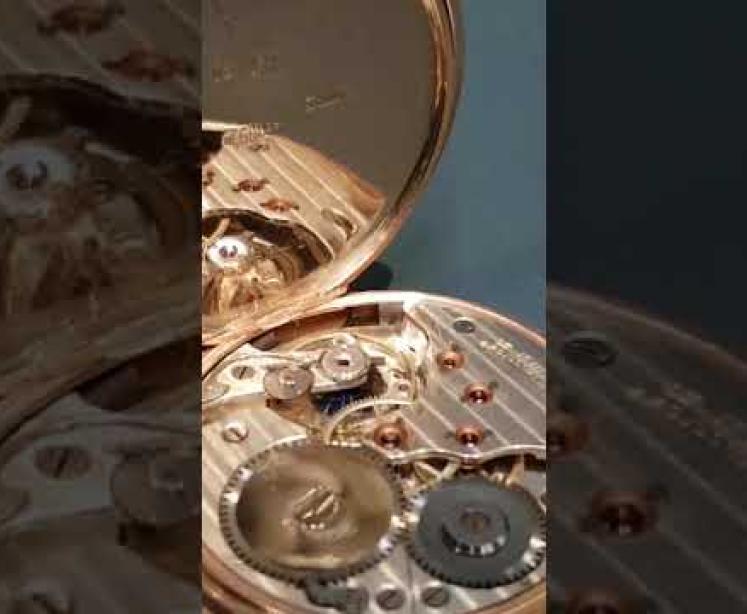 Immaculate 9ct Gold Hunter Pocket Watch - Video