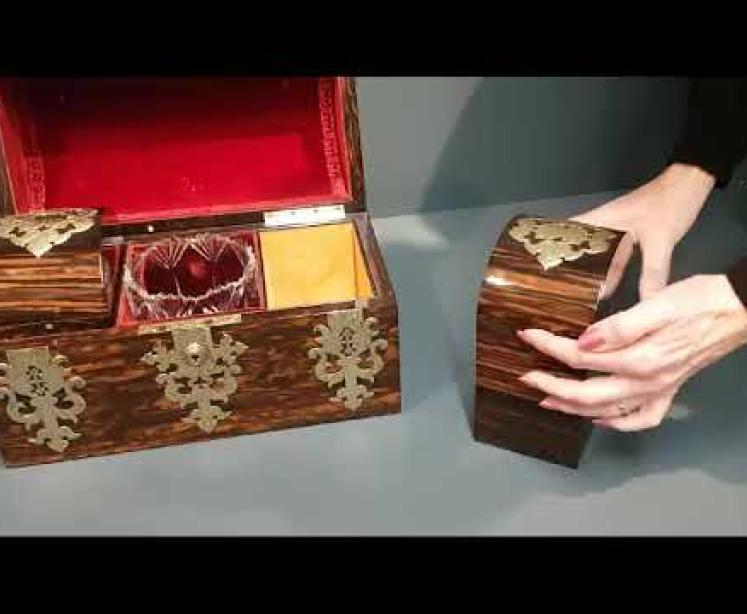 Fine Quality Early Victorian Tea Caddy - Video