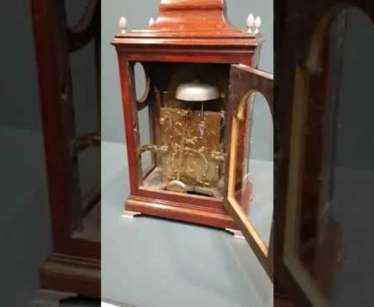 George III Mahogany Bracket Clock - Video