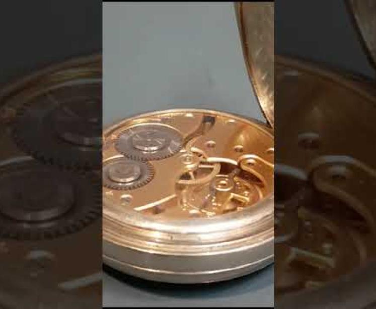 Edwardian Chester Silver Pocket Watch and Stand - Video