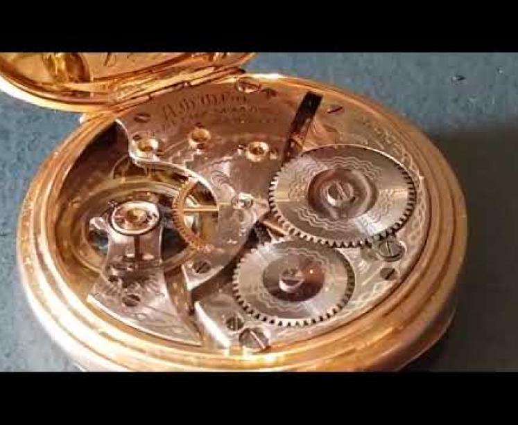 9ct Gold Waltham Pocket Watch - Video