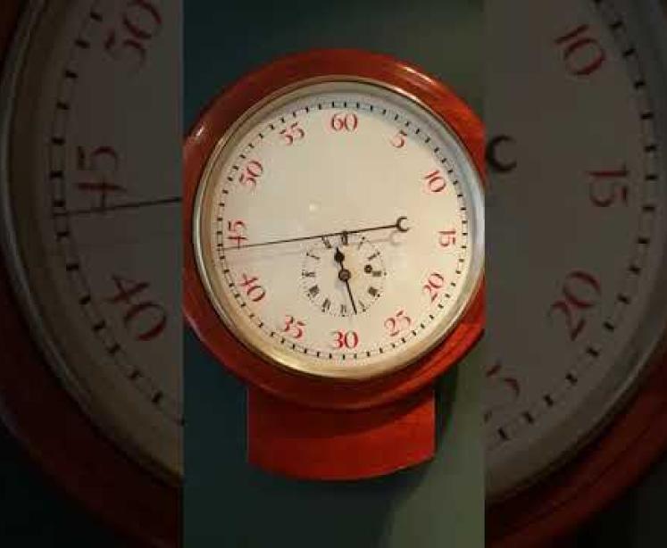 Rare Antique Drop Dial Fusse Seconds Sweep Wall Clock - Video