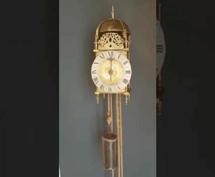 George II Antique Verge Lantern Clock - Video