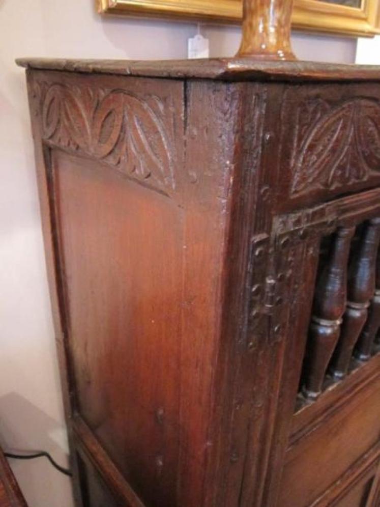 Superb Oak Charles II Bread & Cheese Cupboard - Image 3
