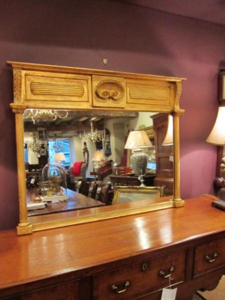 Impressive Regency Gilt Overmantle Wall Mirror - Image 1
