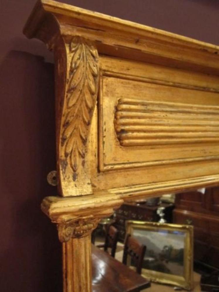 Impressive Regency Gilt Overmantle Wall Mirror - Image 3