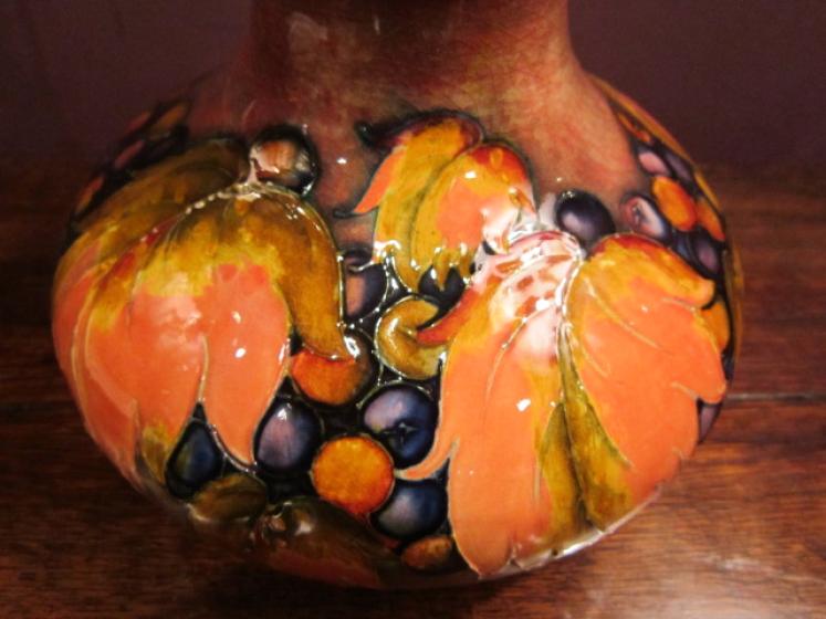 Large Moorcroft Autumn Leaf & Berries Flambe Vase - Image 2