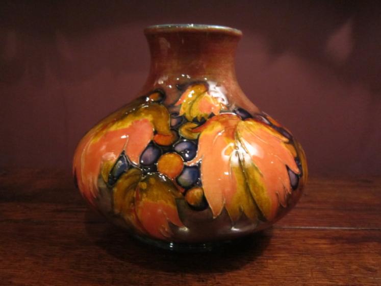 Large Moorcroft Autumn Leaf & Berries Flambe Vase - Image 3