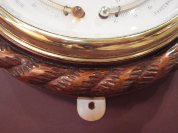 Rare Victorian Twin Thermometer Glasgow Barometer - Image 3