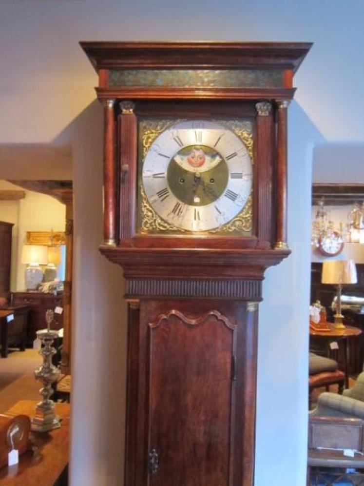 Superb George III Axe Moon Longcase Clock - Image 1