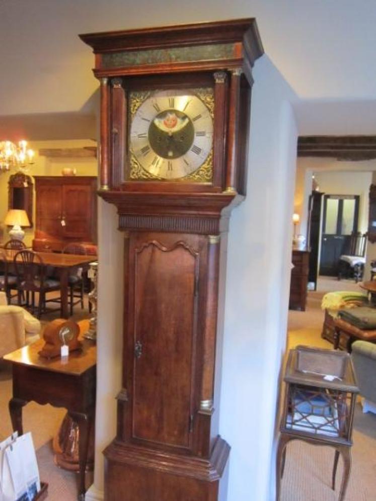 Superb George III Axe Moon Longcase Clock - Image 2