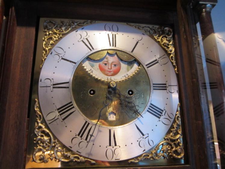 Superb George III Axe Moon Longcase Clock - Image 3