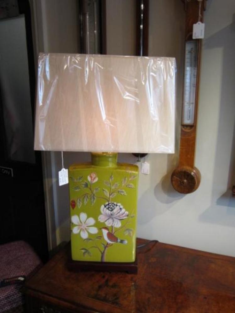Oriental Birds of Paradise Porcelain Lamp OUT OF STOCK - Image 1