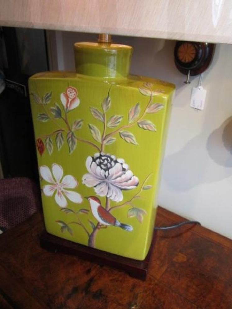 Oriental Birds of Paradise Porcelain Lamp OUT OF STOCK - Image 2