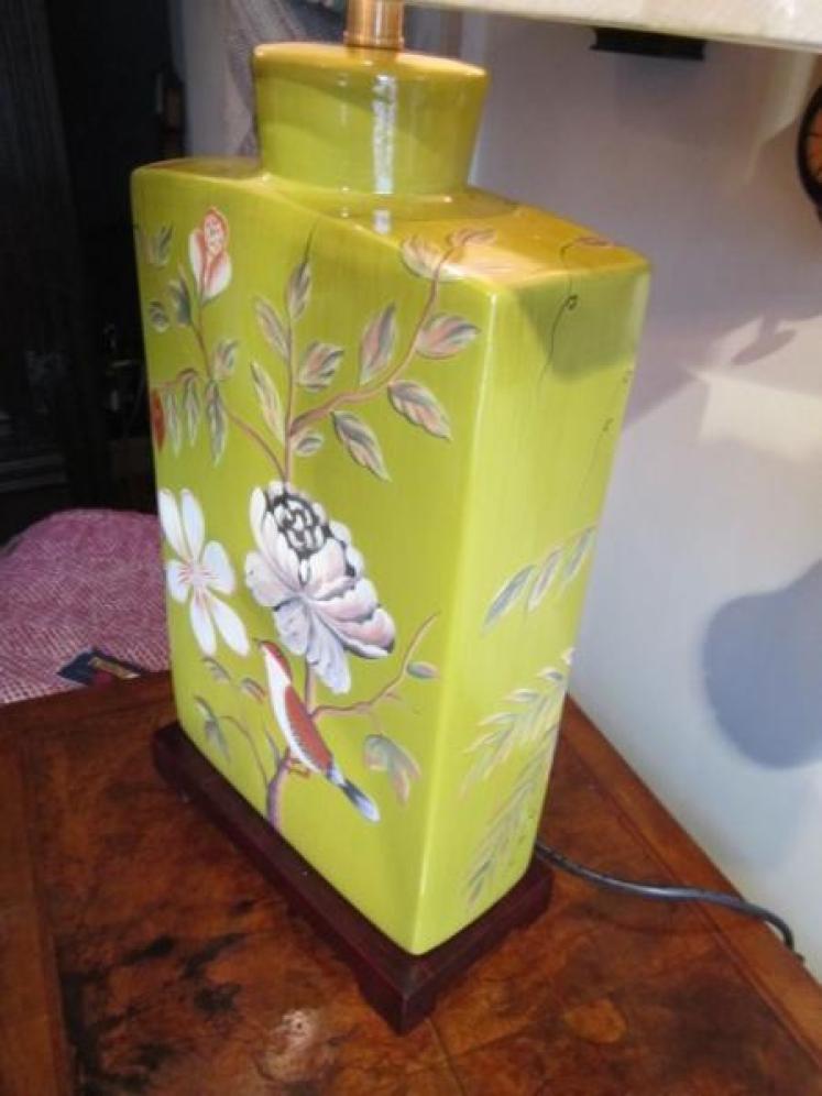 Oriental Birds of Paradise Porcelain Lamp OUT OF STOCK - Image 3