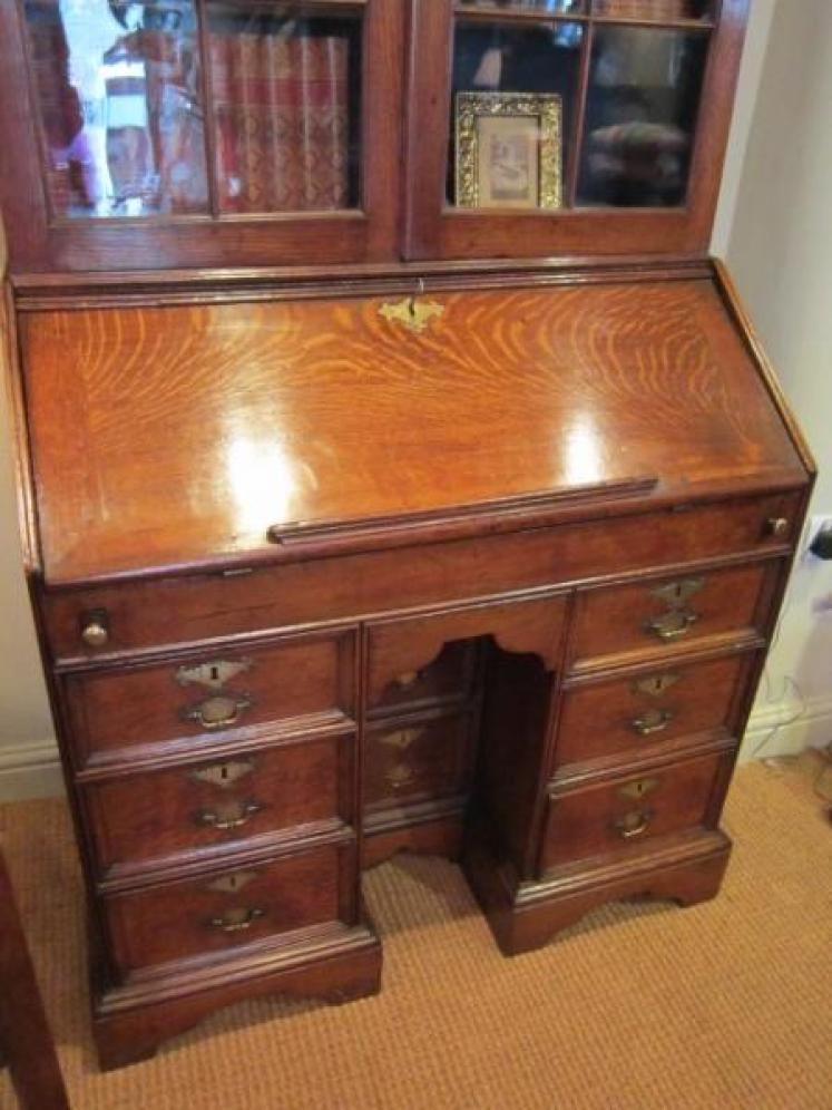 Superb George II Country Bureau Bookcase - Image 2