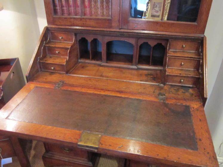 Superb George II Country Bureau Bookcase - Image 4