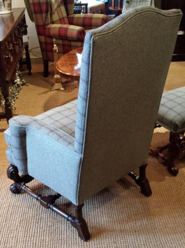 Victorian Carved Walnut Chair And Foot Stool - Image 3