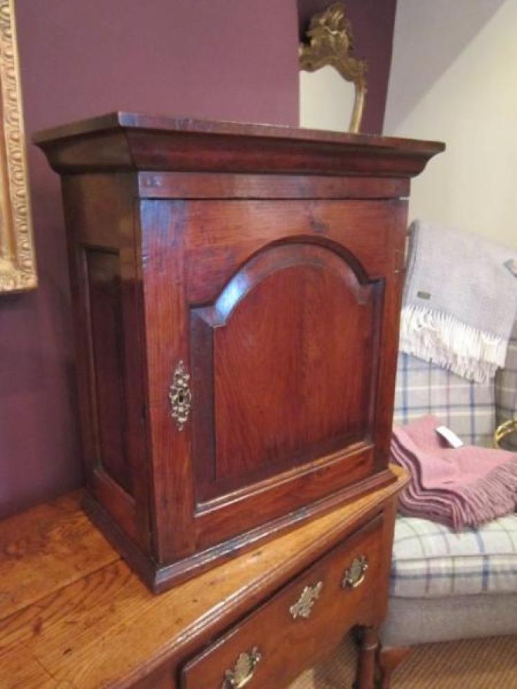 Superb George II Oak Spice Cupboard - Image 1