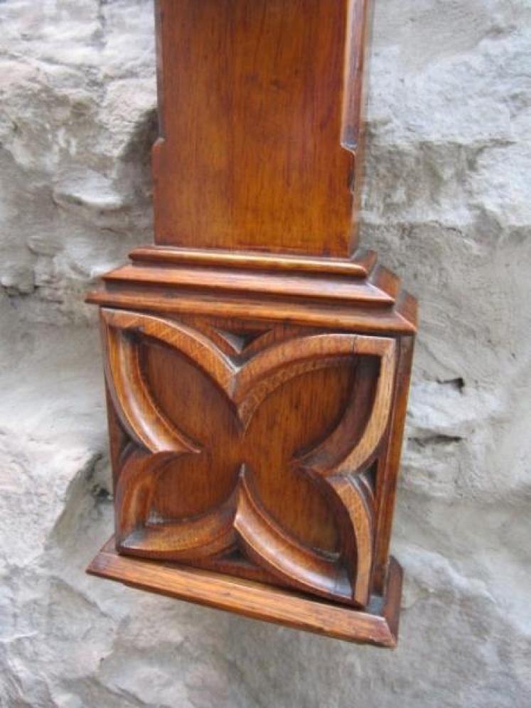 Victorian Oak Gothic Stick Barometer - Image 5
