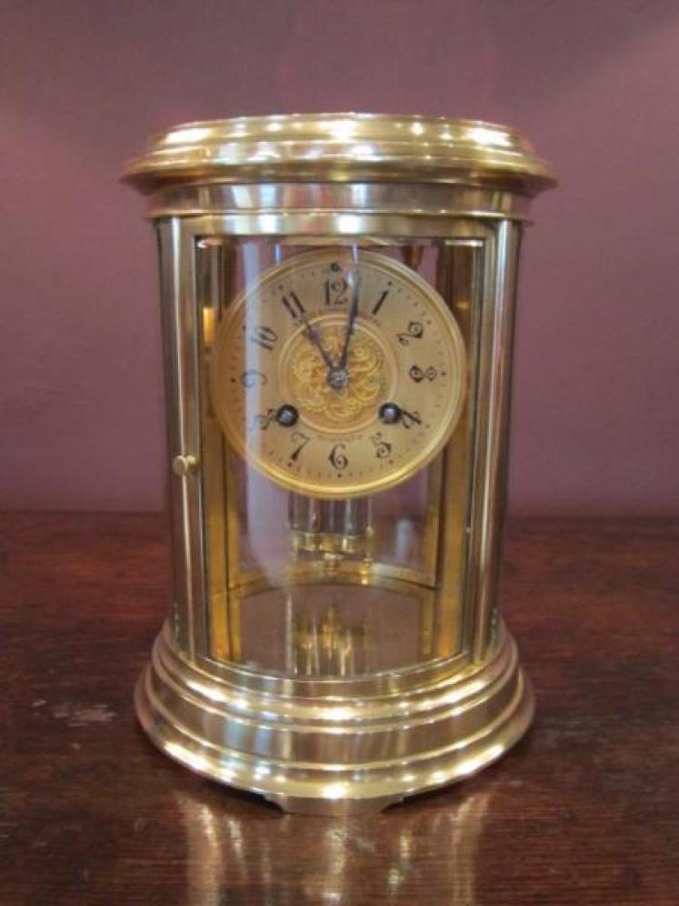 Superb Victorian Oval Four Glass Mantel Clock - Image 1