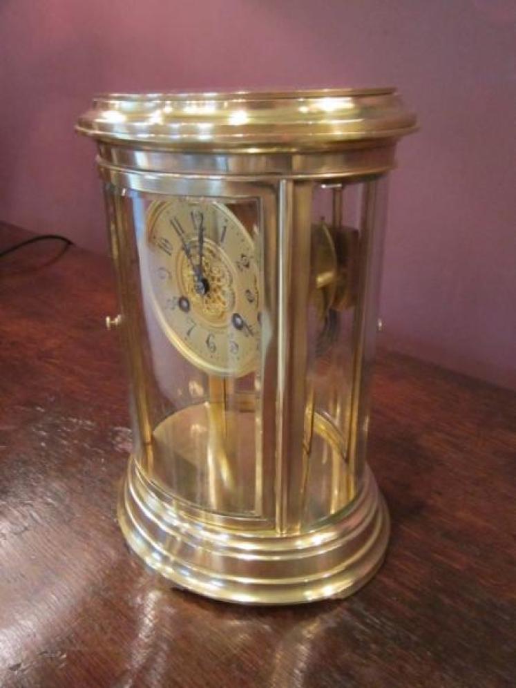 Superb Victorian Oval Four Glass Mantel Clock - Image 4