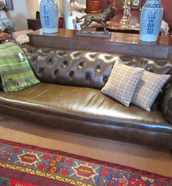 Fabulous Victorian Leather Chesterfield Settee
