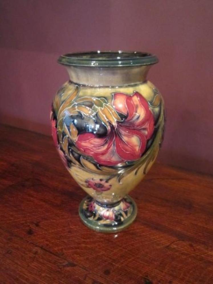 Superb Early Moorcroft Spanish Ochre Vase - Image 1
